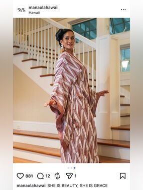 Manaola Kaliko Kaftan - Kanaloa pattern